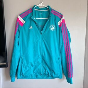 Adidas Boston Marathon‎ Celebration Jacket 2016 Equipment Green and Pink L